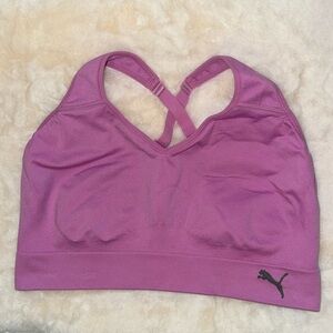 Puma Racerback Sports Bra High Compression Lilac Purple Women’s XL